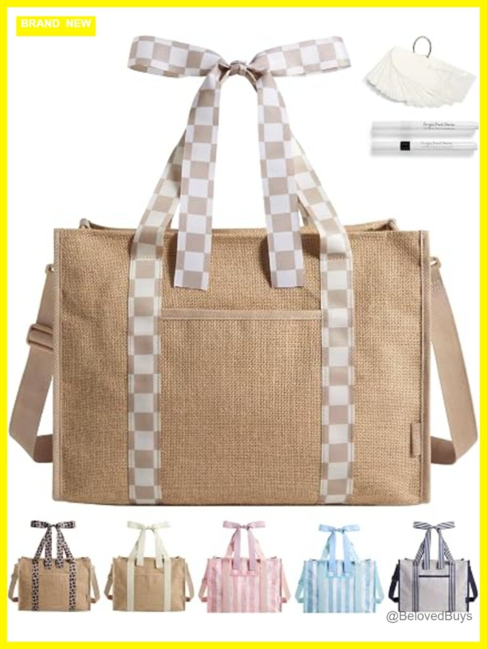 Large Mesh Beach Tote Bag with Zipper Pocket, Self-standing, Washable,